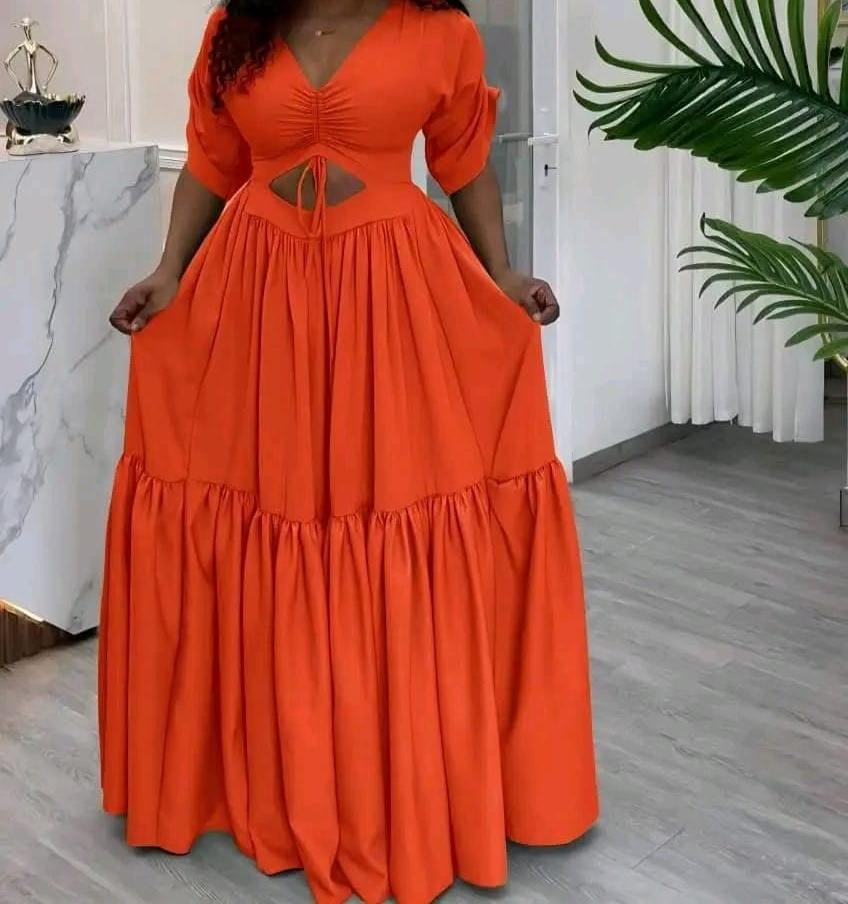 'Maxi dress with a tiered skirt