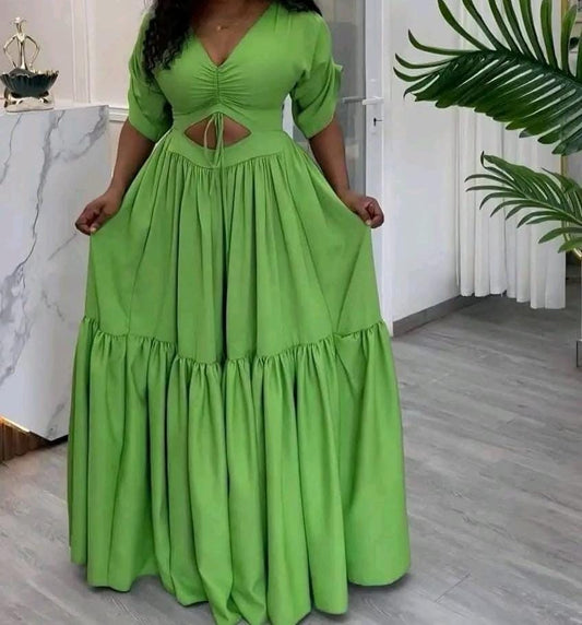 'Maxi dress with a tiered skirt