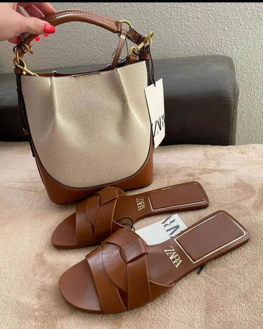 'Bucket Bag with Sandals