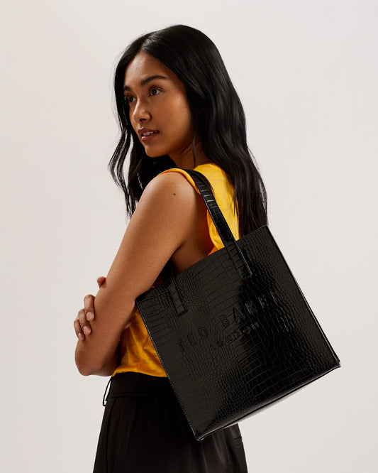 The Croccon croc-effect large icon tote bag