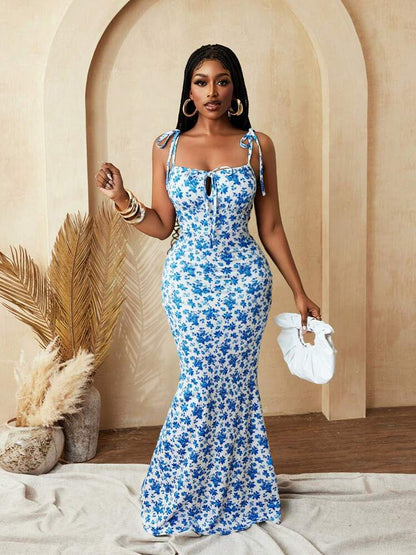 Floral-print bodycon dress