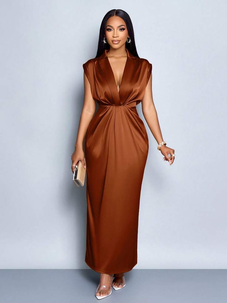 Satin maxi dress