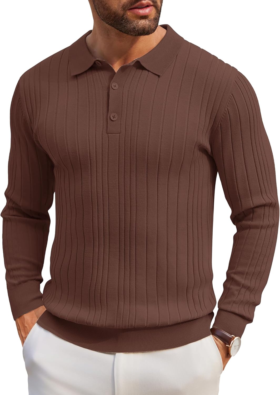 Long-sleeve light weight knit sweater