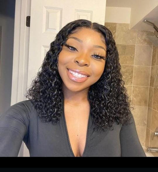 4X4 Water wave closure wig