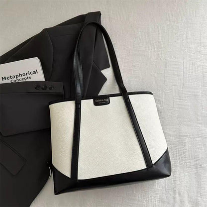 Ladies' two-toned tote bag