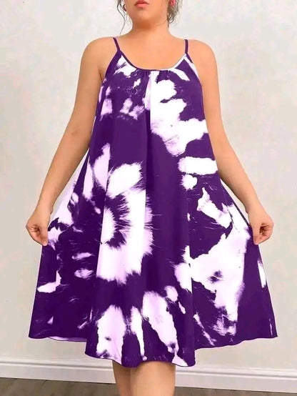 'Tie dye sleeveless dress