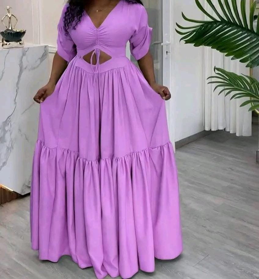 'Maxi dress with a tiered skirt