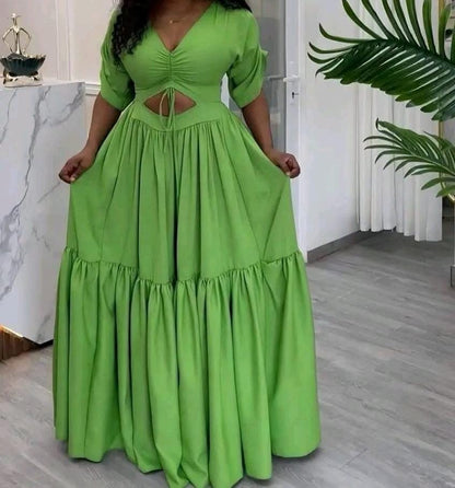 'Maxi dress with a tiered skirt