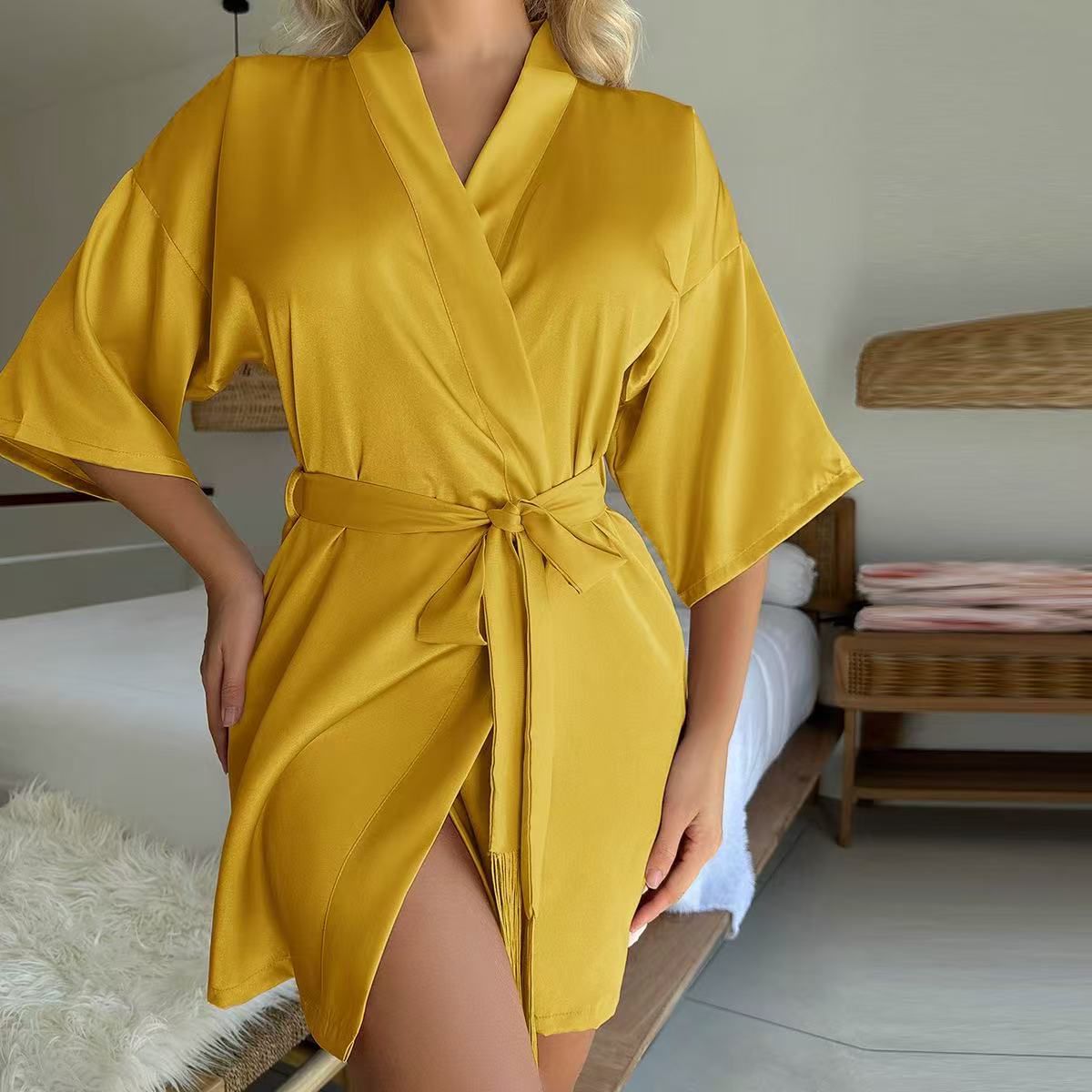 Women's silk robe