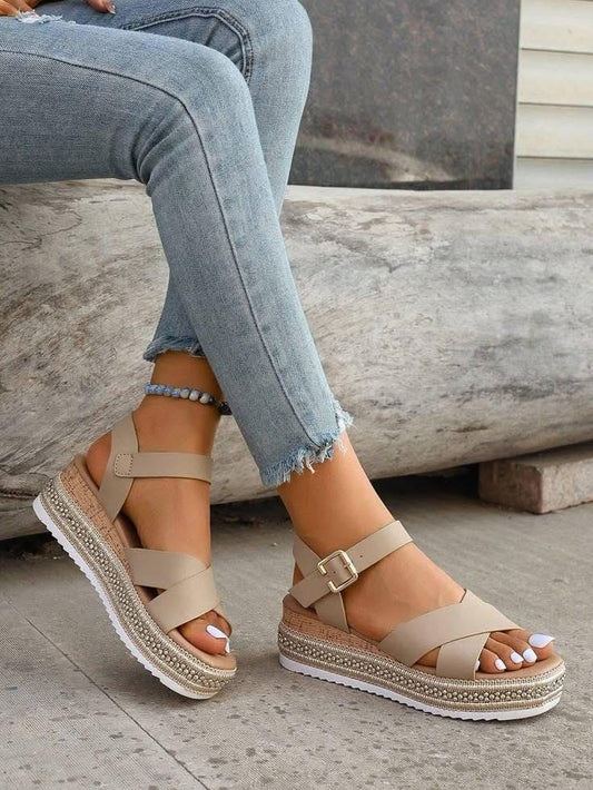 Platform espadrille sandal