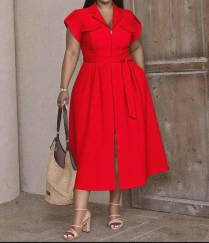 Plus size Safari Shirt Dress