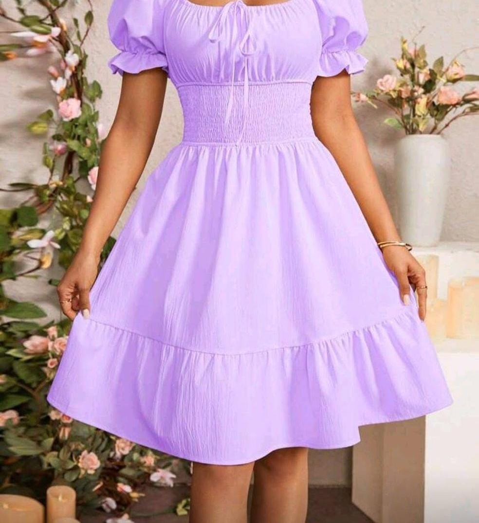 Smocked mini dress