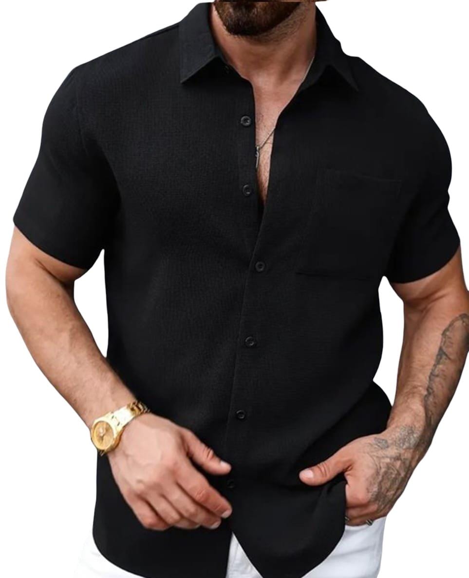 Short-sleeve button-down shirt