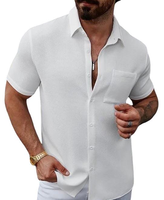 Short-sleeve button-down shirt