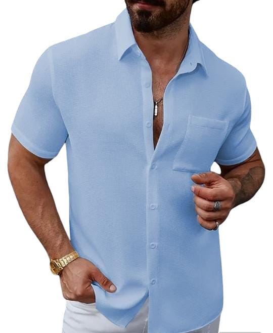 Short-sleeve button-down shirt