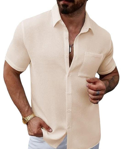 Short-sleeve button-down shirt