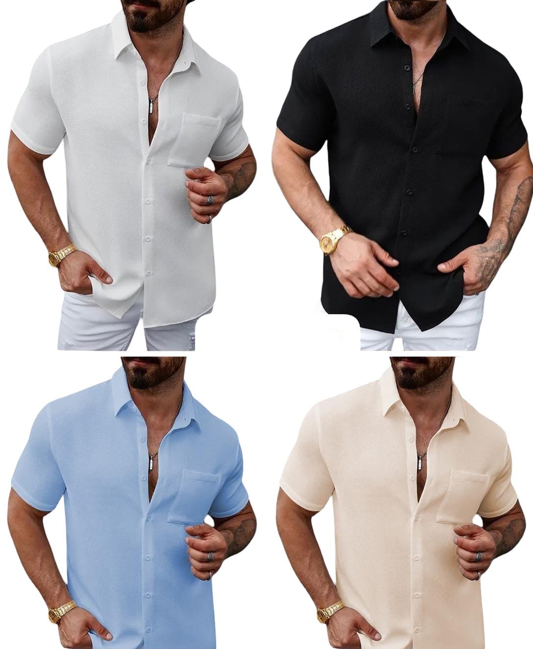 Short-sleeve button-down shirt