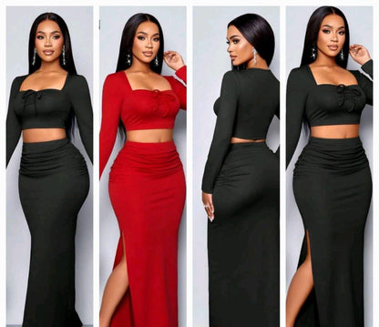 Two piece long sleeve
