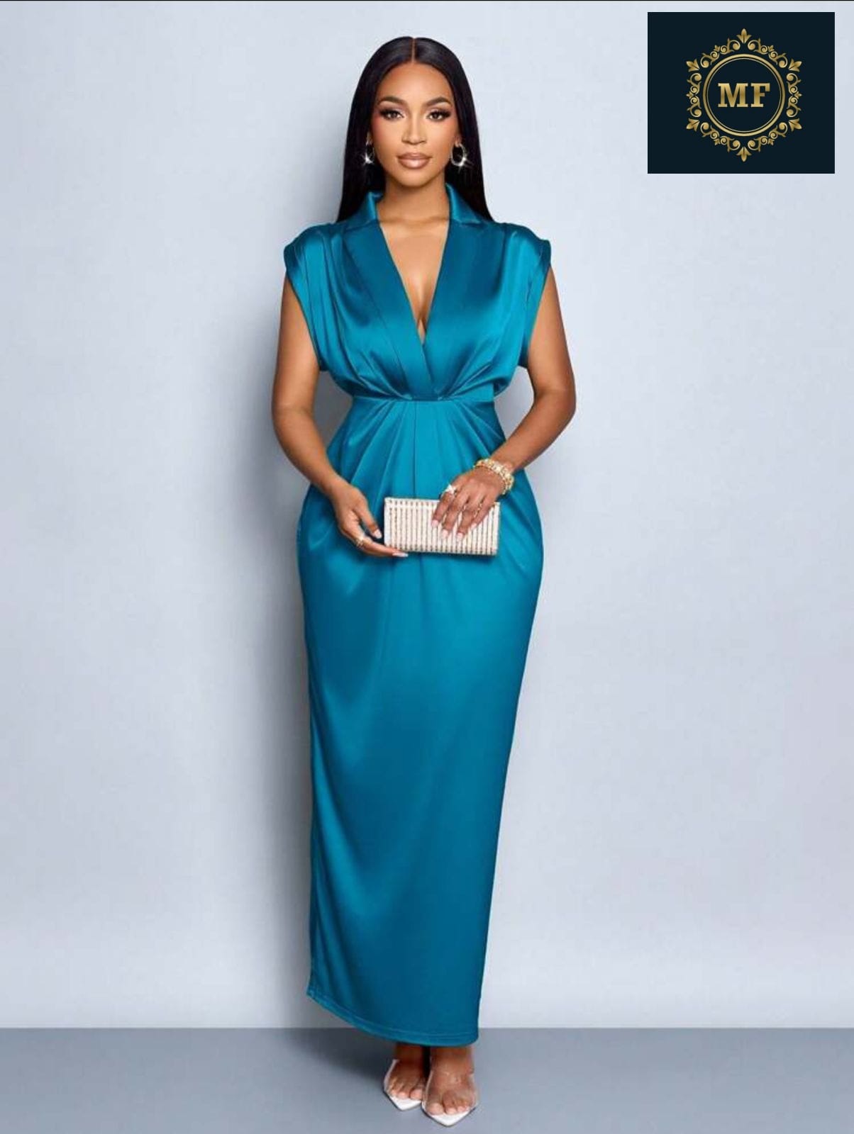Satin maxi dress