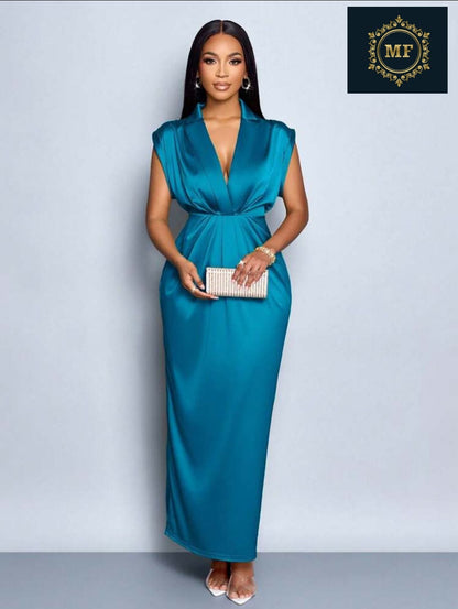Satin maxi dress