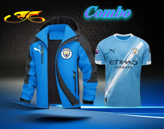 Man City T-shirt and Jacket combo