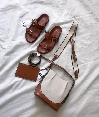 'Bucket Bag with Sandals