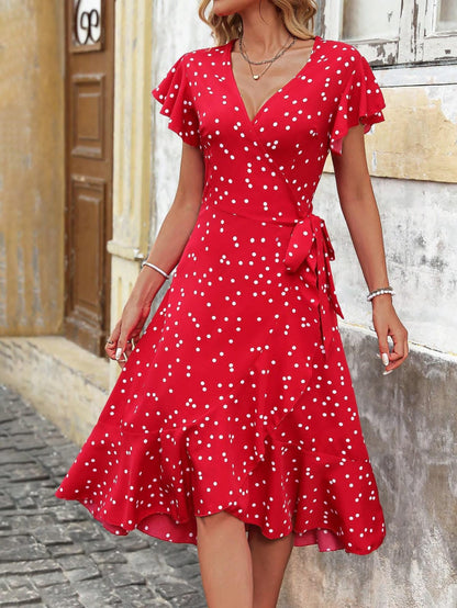 'Polka Dot Wrap Dress
