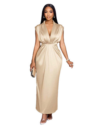 Satin maxi dress