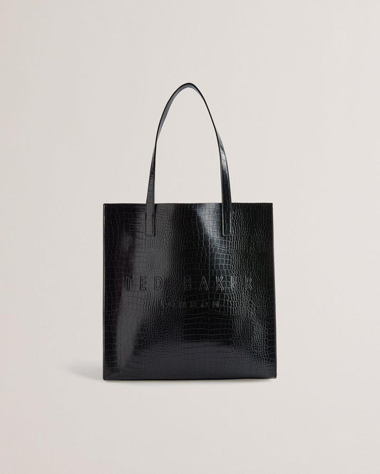 The Croccon croc-effect large icon tote bag