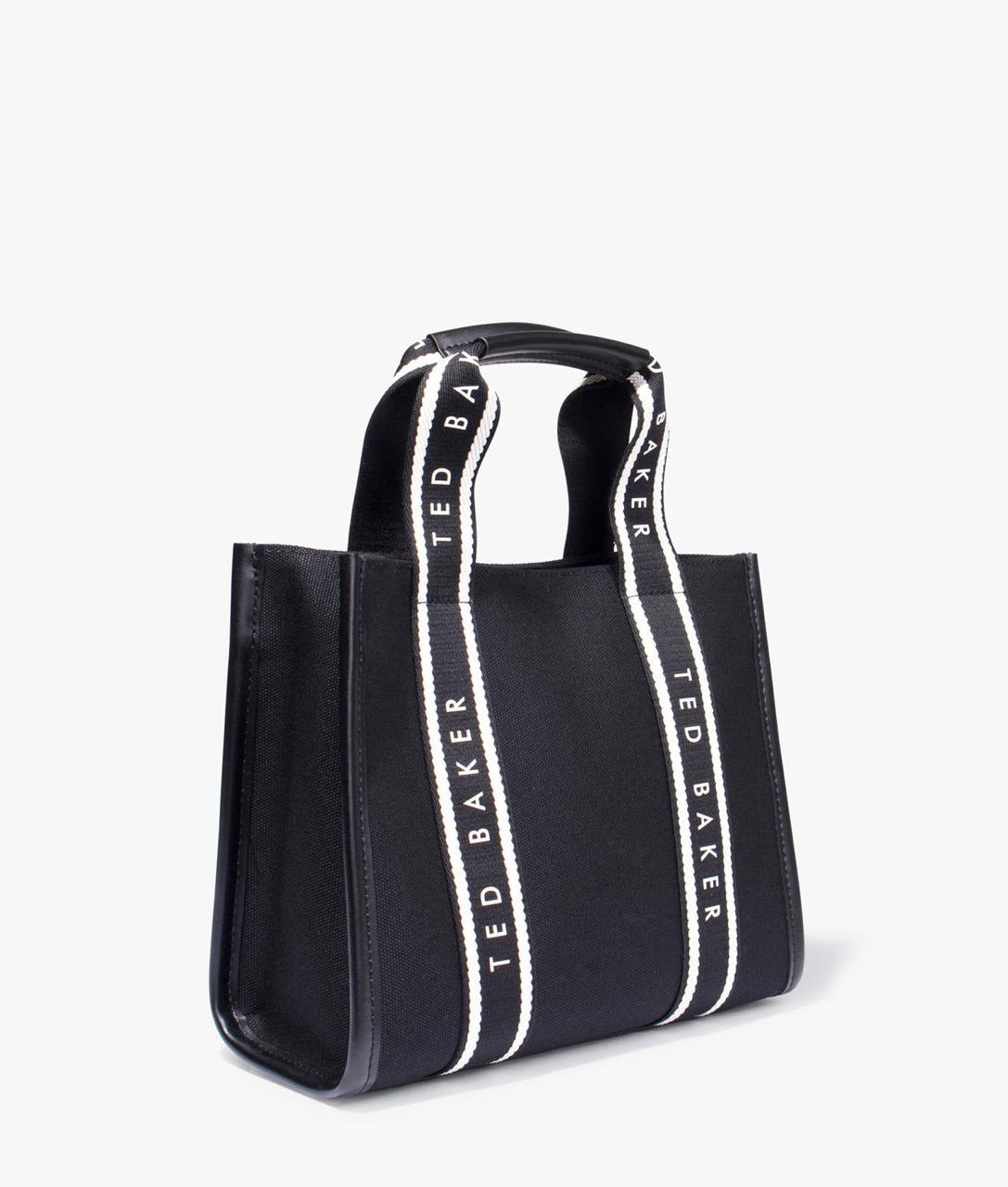 Georjia Branded Webbing Canvas Medium Tote Bag