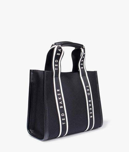 Georjia Branded Webbing Canvas Medium Tote Bag