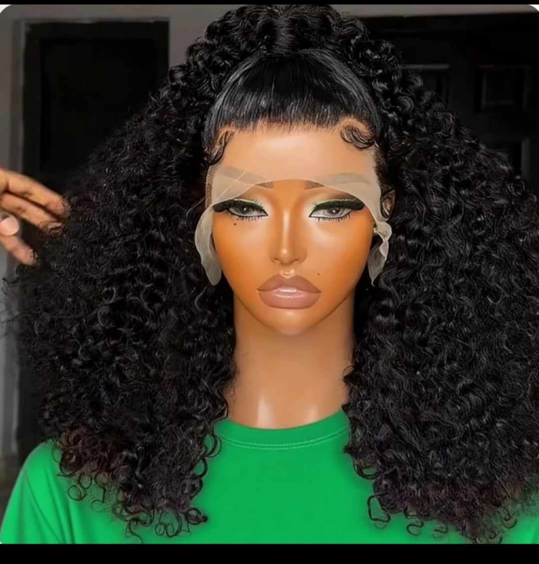 13X4 SDD Remy curls wig 16 inches