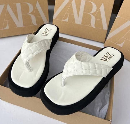 Zara Platform thong sandals