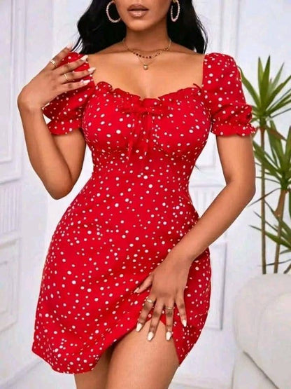 Women's dotted summer dress